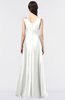 ColsBM Jocelyn Cloud White Elegant A-line V-neck Zip up Floor Length Appliques Bridesmaid Dresses