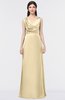 ColsBM Jocelyn Cornhusk Elegant A-line V-neck Zip up Floor Length Appliques Bridesmaid Dresses
