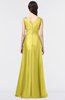 ColsBM Jocelyn Cream Gold Elegant A-line V-neck Zip up Floor Length Appliques Bridesmaid Dresses
