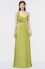 ColsBM Jocelyn Green Oasis Elegant A-line V-neck Zip up Floor Length Appliques Bridesmaid Dresses