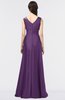 ColsBM Jocelyn Imperial Purple Elegant A-line V-neck Zip up Floor Length Appliques Bridesmaid Dresses