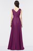 ColsBM Jocelyn Magenta Purple Elegant A-line V-neck Zip up Floor Length Appliques Bridesmaid Dresses