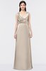 ColsBM Jocelyn Mushroom Elegant A-line V-neck Zip up Floor Length Appliques Bridesmaid Dresses