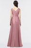ColsBM Jocelyn Nectar Pink Elegant A-line V-neck Zip up Floor Length Appliques Bridesmaid Dresses