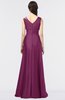 ColsBM Jocelyn Raspberry Radiance Elegant A-line V-neck Zip up Floor Length Appliques Bridesmaid Dresses