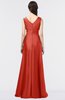 ColsBM Jocelyn Rust Elegant A-line V-neck Zip up Floor Length Appliques Bridesmaid Dresses