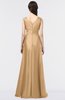 ColsBM Jocelyn Sand Elegant A-line V-neck Zip up Floor Length Appliques Bridesmaid Dresses