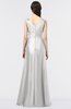 ColsBM Jocelyn Silver Gray Elegant A-line V-neck Zip up Floor Length Appliques Bridesmaid Dresses