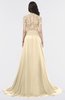 ColsBM Eliza Angora Elegant A-line V-neck Short Sleeve Zip up Sweep Train Bridesmaid Dresses