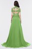 ColsBM Eliza Clover Elegant A-line V-neck Short Sleeve Zip up Sweep Train Bridesmaid Dresses