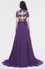 ColsBM Eliza Petunia Elegant A-line V-neck Short Sleeve Zip up Sweep Train Bridesmaid Dresses