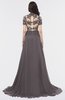 ColsBM Eliza Sparrow Elegant A-line V-neck Short Sleeve Zip up Sweep Train Bridesmaid Dresses
