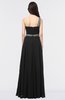 ColsBM Anabella Black Modern A-line Asymmetric Neckline Zip up Floor Length Bridesmaid Dresses