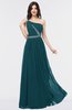 ColsBM Anabella Blue Green Modern A-line Asymmetric Neckline Zip up Floor Length Bridesmaid Dresses