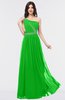 ColsBM Anabella Classic Green Modern A-line Asymmetric Neckline Zip up Floor Length Bridesmaid Dresses
