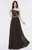 ColsBM Anabella Fudge Brown Modern A-line Asymmetric Neckline Zip up Floor Length Bridesmaid Dresses