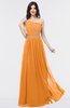 ColsBM Anabella Orange Modern A-line Asymmetric Neckline Zip up Floor Length Bridesmaid Dresses