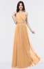 ColsBM Anabella Salmon Buff Modern A-line Asymmetric Neckline Zip up Floor Length Bridesmaid Dresses