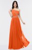 ColsBM Anabella Tangerine Modern A-line Asymmetric Neckline Zip up Floor Length Bridesmaid Dresses