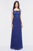 ColsBM Melany Sodalite Blue Gorgeous Thick Straps Sleeveless Zip up Floor Length Lace Bridesmaid Dresses