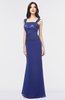 ColsBM Melany Sodalite Blue Gorgeous Thick Straps Sleeveless Zip up Floor Length Lace Bridesmaid Dresses