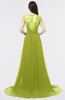 ColsBM Iris Green Oasis Mature A-line Sweetheart Short Sleeve Zip up Sweep Train Bridesmaid Dresses