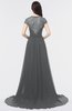 ColsBM Iris Grey Mature A-line Sweetheart Short Sleeve Zip up Sweep Train Bridesmaid Dresses