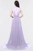 ColsBM Iris Light Purple Mature A-line Sweetheart Short Sleeve Zip up Sweep Train Bridesmaid Dresses