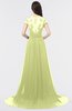 ColsBM Iris Lime Sherbet Mature A-line Sweetheart Short Sleeve Zip up Sweep Train Bridesmaid Dresses
