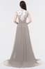 ColsBM Iris Mushroom Mature A-line Sweetheart Short Sleeve Zip up Sweep Train Bridesmaid Dresses