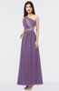 ColsBM Gemma Chinese Violet Mature A-line Sleeveless Asymmetric Appliques Bridesmaid Dresses