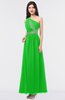 ColsBM Gemma Classic Green Mature A-line Sleeveless Asymmetric Appliques Bridesmaid Dresses