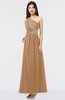 ColsBM Gemma Light Brown Mature A-line Sleeveless Asymmetric Appliques Bridesmaid Dresses