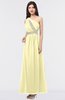 ColsBM Gemma Soft Yellow Mature A-line Sleeveless Asymmetric Appliques Bridesmaid Dresses