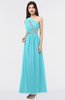 ColsBM Gemma Turquoise Mature A-line Sleeveless Asymmetric Appliques Bridesmaid Dresses