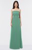 ColsBM Elena Beryl Green Elegant A-line Strapless Criss-cross Straps Floor Length Appliques Bridesmaid Dresses