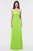 ColsBM Elena Bright Green Elegant A-line Strapless Criss-cross Straps Floor Length Appliques Bridesmaid Dresses