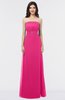 ColsBM Elena Fandango Pink Elegant A-line Strapless Criss-cross Straps Floor Length Appliques Bridesmaid Dresses