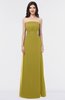 ColsBM Elena Golden Olive Elegant A-line Strapless Criss-cross Straps Floor Length Appliques Bridesmaid Dresses