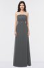 ColsBM Elena Grey Elegant A-line Strapless Criss-cross Straps Floor Length Appliques Bridesmaid Dresses