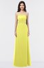ColsBM Elena Pale Yellow Elegant A-line Strapless Criss-cross Straps Floor Length Appliques Bridesmaid Dresses