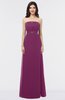 ColsBM Elena Raspberry Elegant A-line Strapless Criss-cross Straps Floor Length Appliques Bridesmaid Dresses