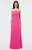 ColsBM Elena Rose Pink Elegant A-line Strapless Criss-cross Straps Floor Length Appliques Bridesmaid Dresses