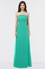 ColsBM Elena Viridian Green Elegant A-line Strapless Criss-cross Straps Floor Length Appliques Bridesmaid Dresses
