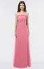 ColsBM Elena Watermelon Elegant A-line Strapless Criss-cross Straps Floor Length Appliques Bridesmaid Dresses
