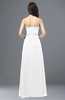 ColsBM Elena White Elegant A-line Strapless Criss-cross Straps Floor Length Appliques Bridesmaid Dresses