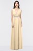 ColsBM Imani Apricot Gelato Elegant A-line Sleeveless Zip up Appliques Bridesmaid Dresses