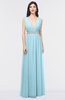 ColsBM Imani Aqua Elegant A-line Sleeveless Zip up Appliques Bridesmaid Dresses