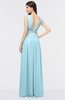 ColsBM Imani Aqua Elegant A-line Sleeveless Zip up Appliques Bridesmaid Dresses