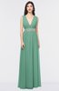 ColsBM Imani Beryl Green Elegant A-line Sleeveless Zip up Appliques Bridesmaid Dresses